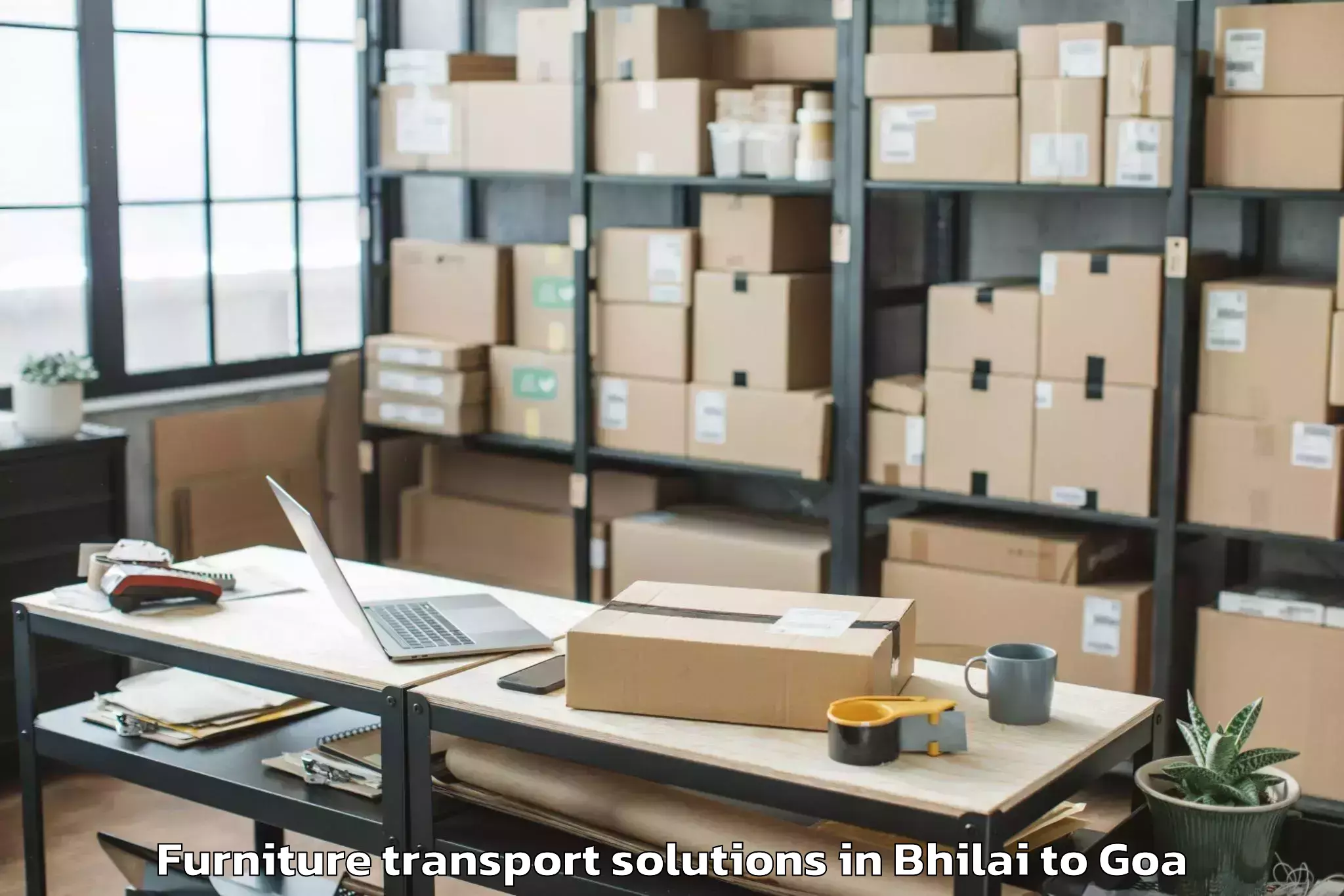 Professional Bhilai to Pernem Furniture Transport Solutions